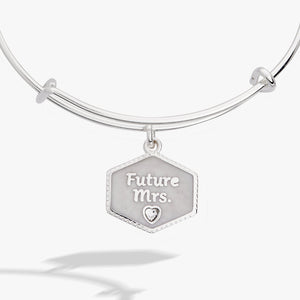 'Future Mrs.' Mother of Pearl Charm Bangle