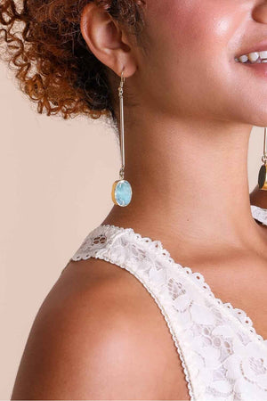 Gemstone Drop Earrings Jewelry Leto Collection Aventurine 