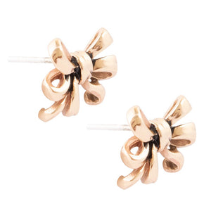 Gifted Golden Bow Post Earrings