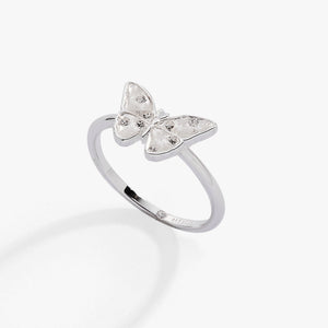 Glass Butterfly Statement Ring