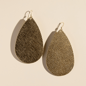 Gold Leaf Teardrop Earrings
