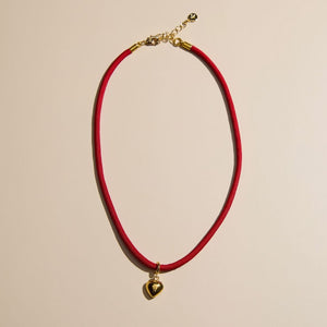 Gold Puffy Heart Charm