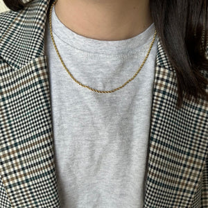Gold Rope Chain Necklace