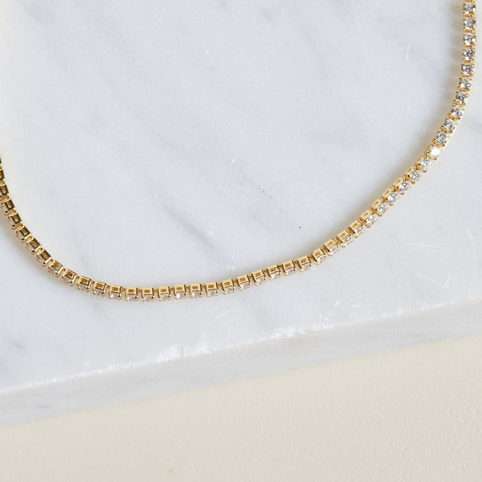 Gold Tennis Necklace