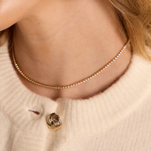 Gold Tennis Necklace