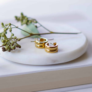 Gold Huggie Hoop Earrings