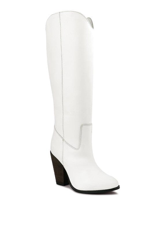 GREAT-STORM Suede Leather Calf Boots Rag Company White 5 