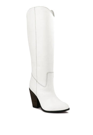 GREAT-STORM Suede Leather Calf Boots Rag Company White 5 