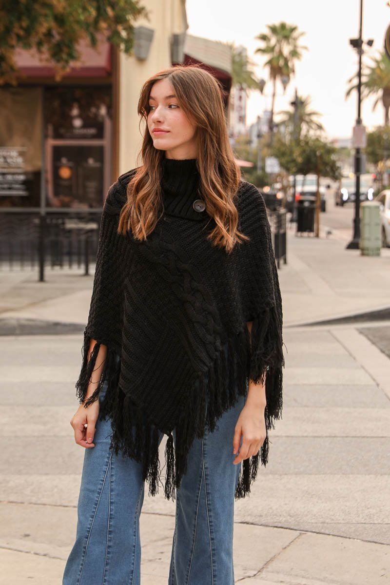 cecilietelle ポンチョ　　Half Neck Long Poncho cecilietelle ポンチョ Half Neck Long Poncho cecilietelle
