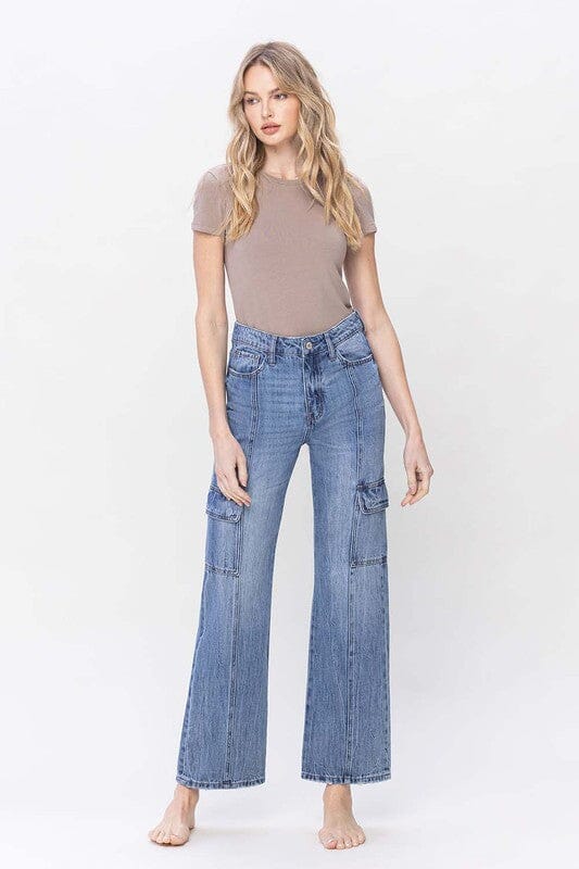 High Rise Dad Cargo Jeans VERVET by Flying Monkey CHARM 24 