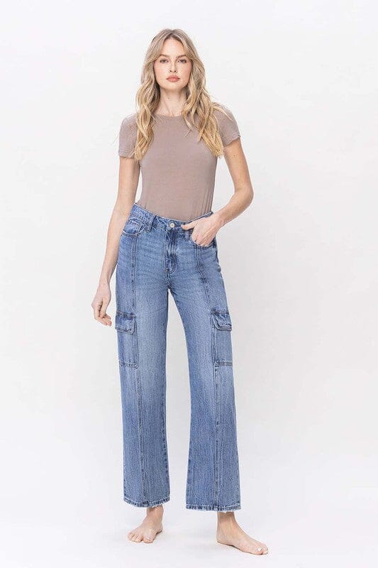 High Rise Dad Cargo Jeans VERVET by Flying Monkey CHARM 24 