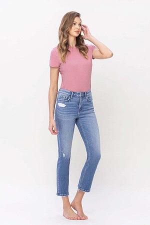 High Rise Slim Straight Jeans - Flying Monkey Flying Monkey 