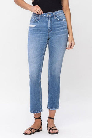 High Rise Slim Straight Jeans - Flying Monkey Flying Monkey 