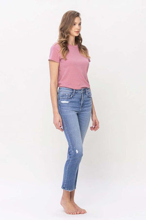 High Rise Slim Straight Jeans - Flying Monkey Flying Monkey 