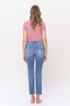 High Rise Slim Straight Jeans - Flying Monkey Flying Monkey 