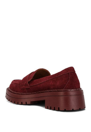 Honora Suede Chunky Loafers Rag Company 