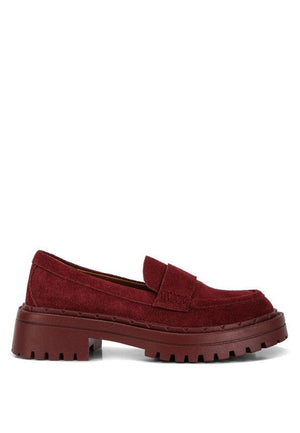 Honora Suede Chunky Loafers Rag Company 