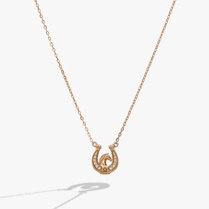 'Horse Girl At Heart' Horseshoe Necklace