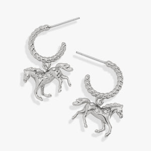 Horse Huggie Hoop Earrings