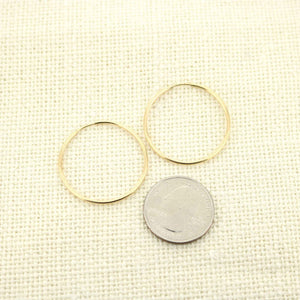 14k Yellow Gold Filled Hoop Earrings 30 Mm