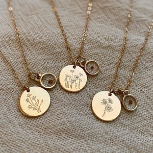 Wildflower Necklace with Mustard Seed