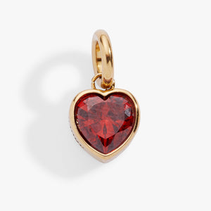 January 'Courage' Heart Birthstone Charm