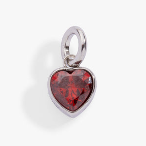 January 'Courage' Heart Birthstone Charm