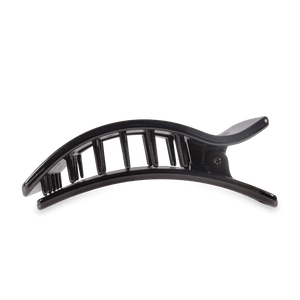 Jet Black Large Flat Rectangle Hair Clip