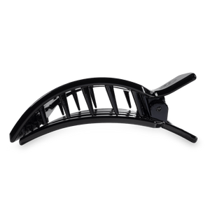 Jet Black Large Flat Square Hair Clip