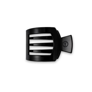 Jet Black Small Flat Square Hair Clip