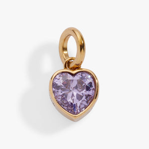 June 'Luck' Heart Birthstone Charm