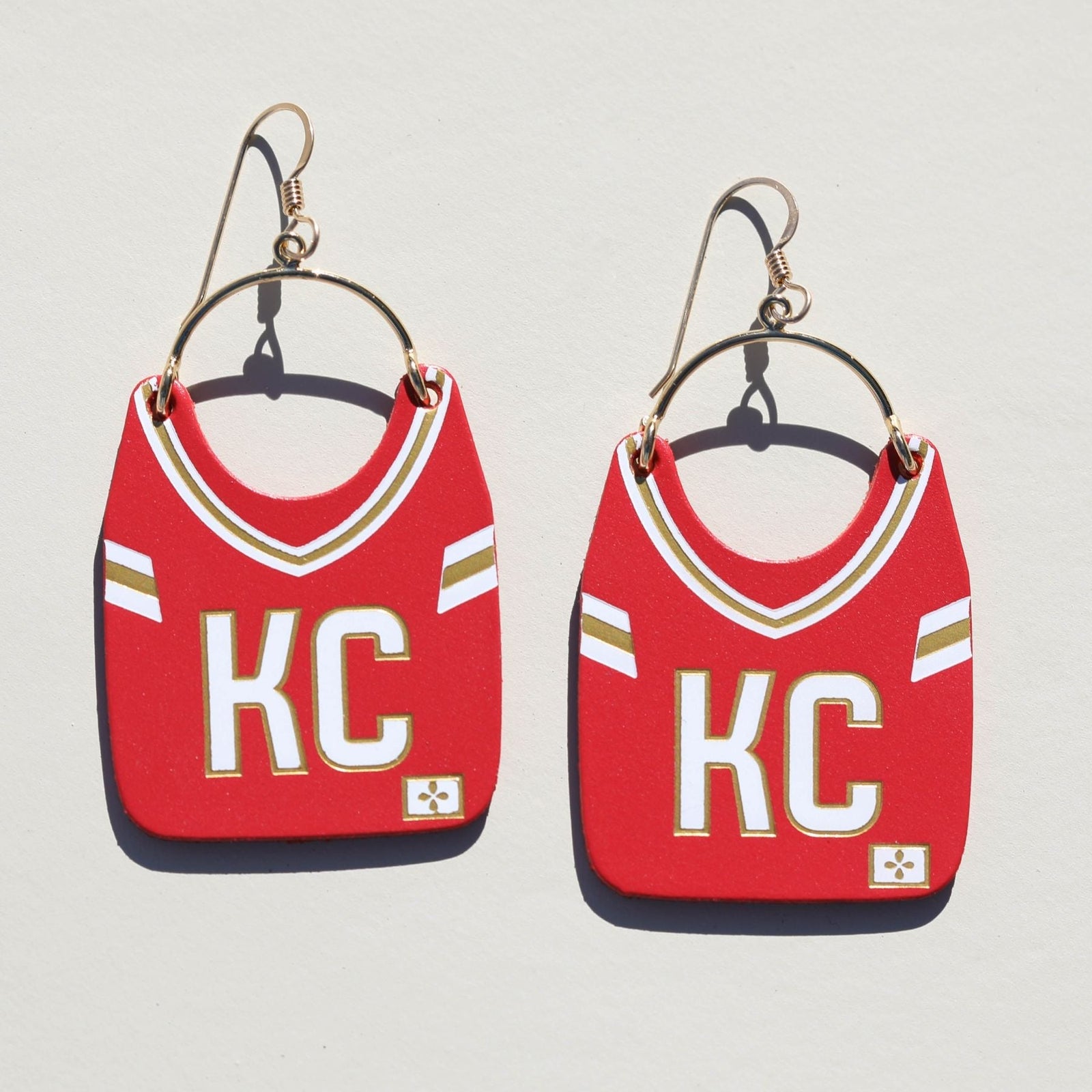 Kansas City Football Jersey Earrings