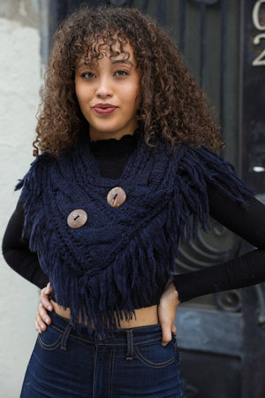 Keep It Cozy Shoulder Warmer Scarves Leto Collection Navy 