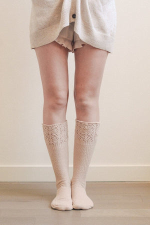 Knee High Pointelle Ribbed Socks Hats & Hair Leto Collection 