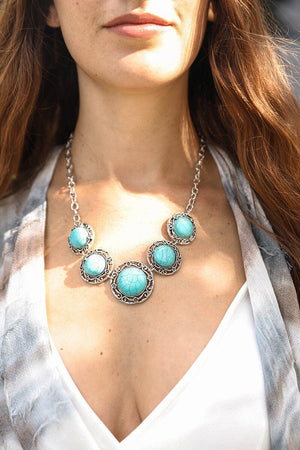 La Floraison Turquoise Necklace Jewelry Leto Collection 