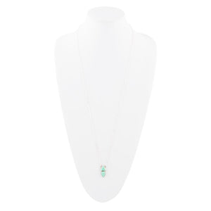 Lahana Green Chrysoprase and Sterling Silver Necklace