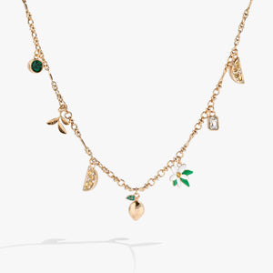 Lemon Multi-Charm Necklace