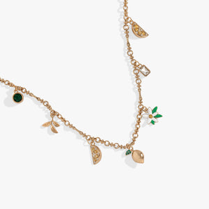 Lemon Multi-Charm Necklace
