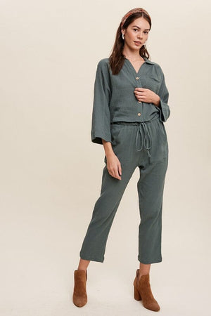 Long Sleeve Button Down and Long Pants Sets Listicle 