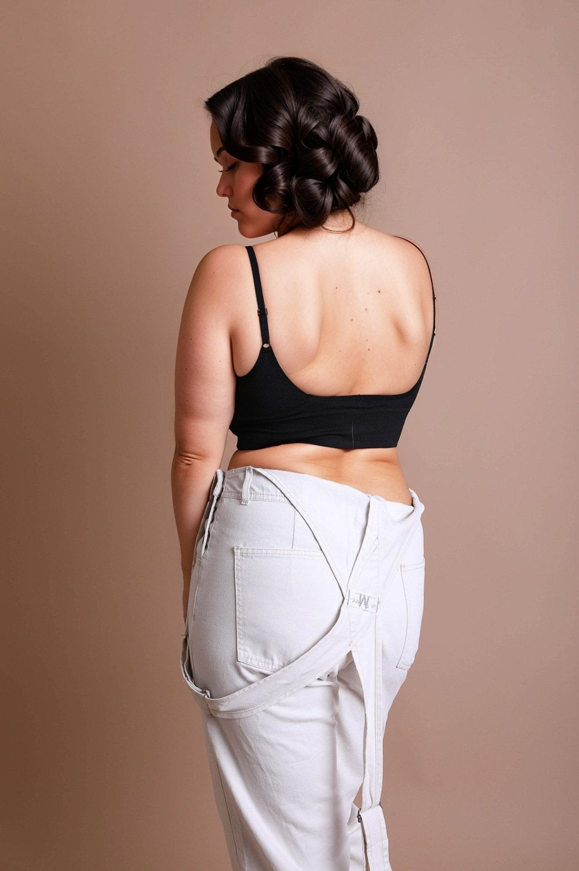 Low Back Seamless Bralette Plus Size Black