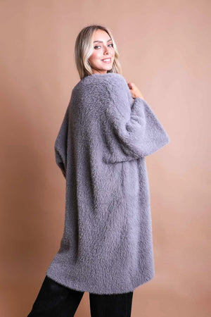 Luxe Mohair Knit Cardigan Ponchos Leto Collection 