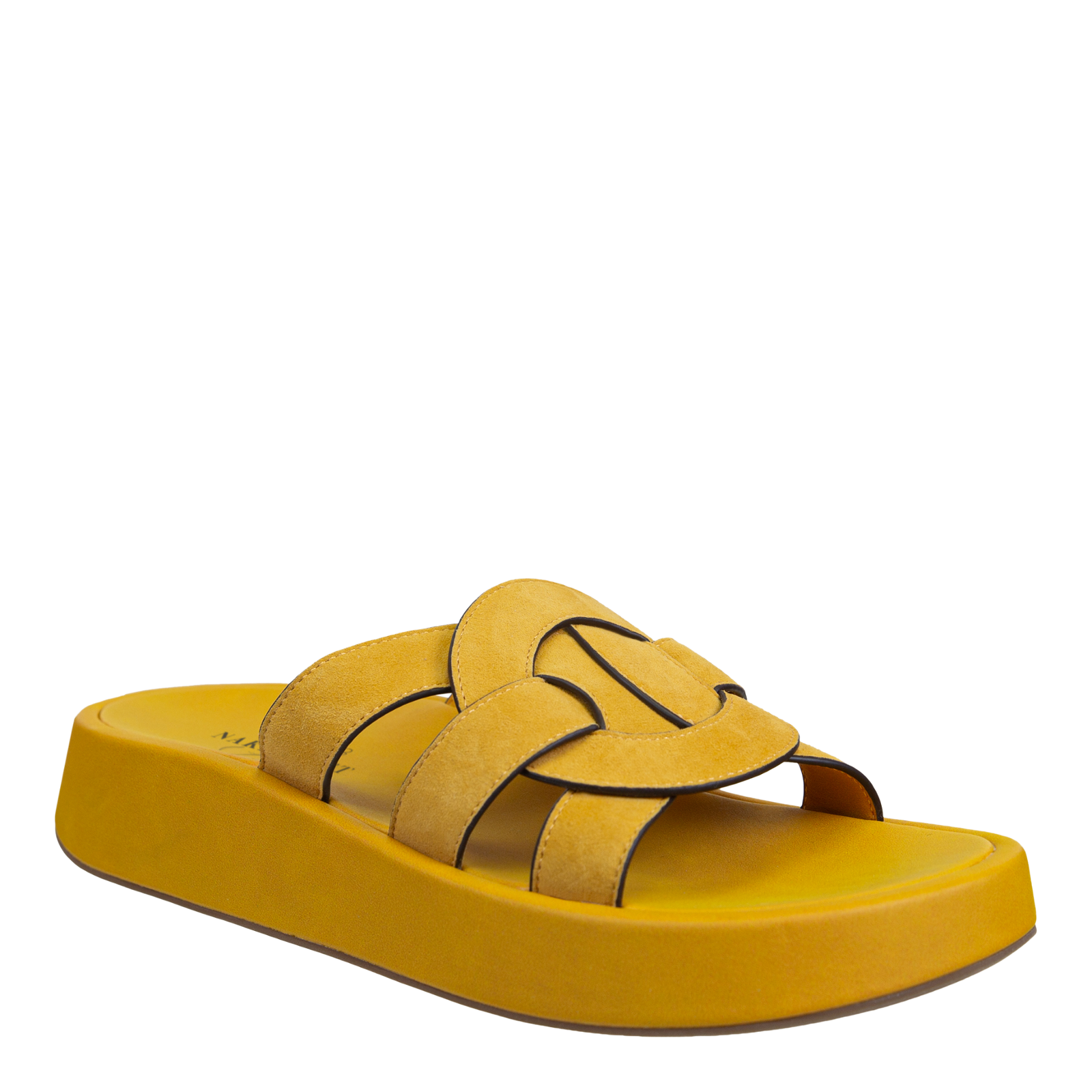 Yellow footbed sandals cheap