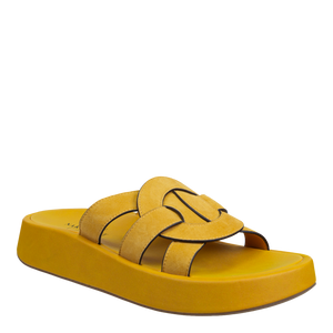 NAKED FEET - MARKET in YELLOW Platform Sandals