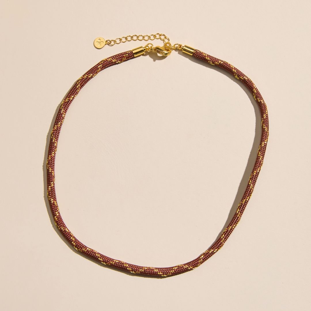 Metallic Chocolate Minimalist Cord Necklace