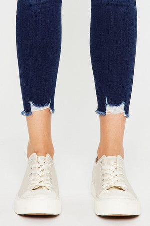 MID RISE ANKLE SKINNY JEANS-KC20009D Kan Can USA 