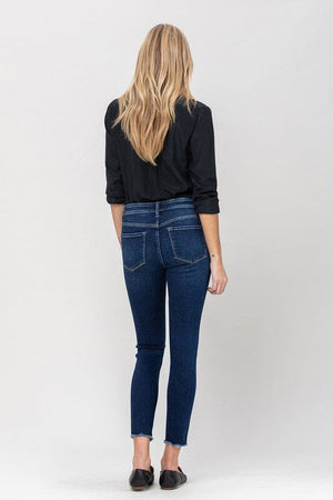 Mid Rise Raw Hem Crop Skinny VERVET by Flying Monkey 