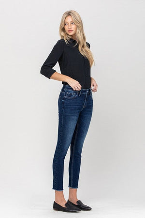 Mid Rise Raw Hem Crop Skinny VERVET by Flying Monkey 