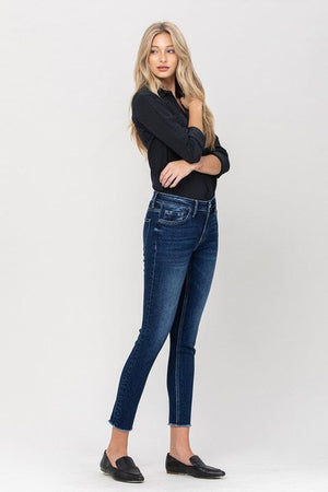 Mid Rise Raw Hem Crop Skinny VERVET by Flying Monkey 