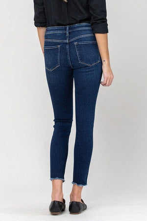 Mid Rise Raw Hem Crop Skinny VERVET by Flying Monkey 