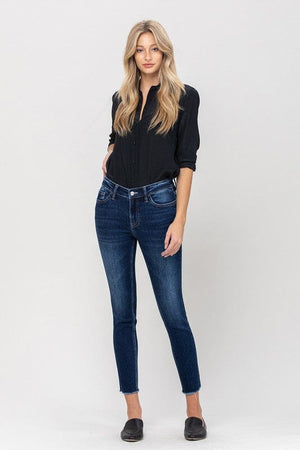 Mid Rise Raw Hem Crop Skinny VERVET by Flying Monkey 